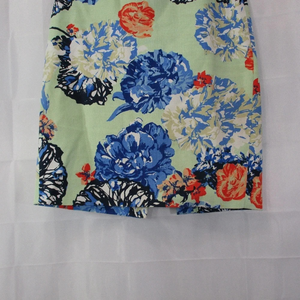 J. CREW The Pencil Skirt Floral Basketweave Size 2 - Picture 4 of 8